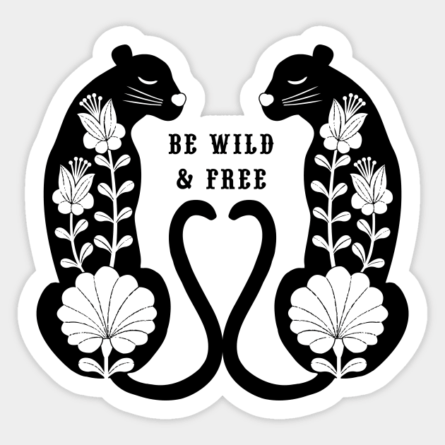 Be Wild & Free Sticker by Maggiemagoo Designs
